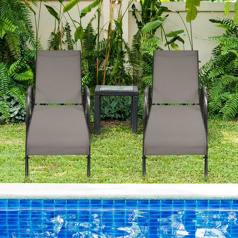 Chaise longue simple inclinable 75,5 po Ailise