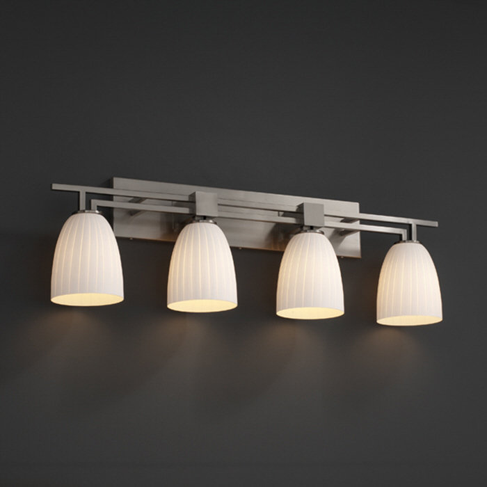 Bonamy 4 - Light Vanity Light, Weave, Nickel