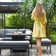 Mattalyn Outdoor Fabric Pulse Square Corner Dining Set - with Rising Table
