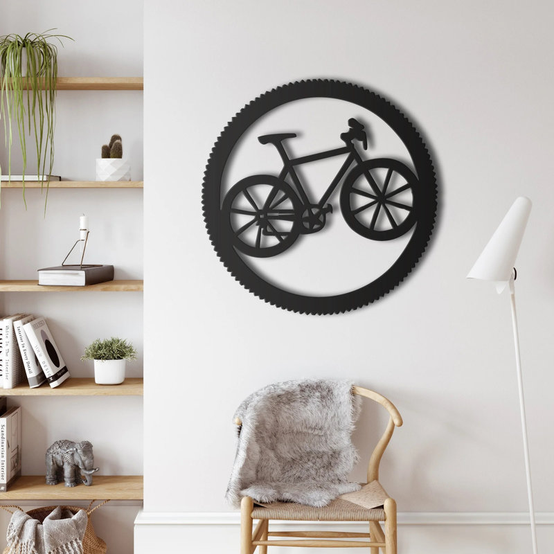 Pruitt Glam Transportation Wall Decor on Metal, 45cm H x 45cm W, Black