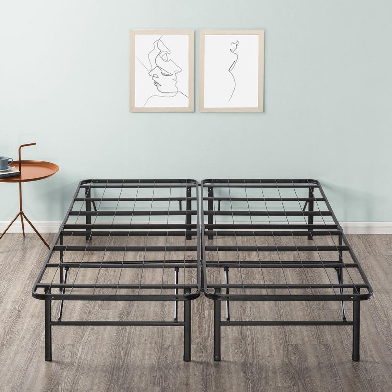 Wayfair Sleep 6in Medium Firm Memory Foam Mattress and 14in Foldable Steel Bed Frame Bundle, Twin, Full