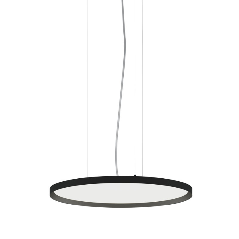 Apollo 1 - Light LED Pendant, 3" H x 24" W x 24" D, Black, Direct/Indirect Light