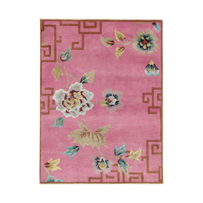One-of-a-Kind 3'1x4'2 2010s Wool Area Rug