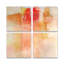 Ensemble de 4 panneaux muraux - Mila Apperlo «Orange 789», art mural sur toile pour le salon, la chambre à coucher ou le bureau 