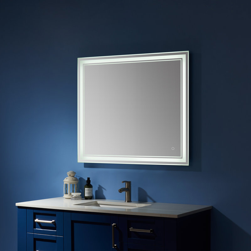 Miroir de salle de bain/coiffeuse illuminé Varese, H 36 po x l 30 po x P 1,6 po