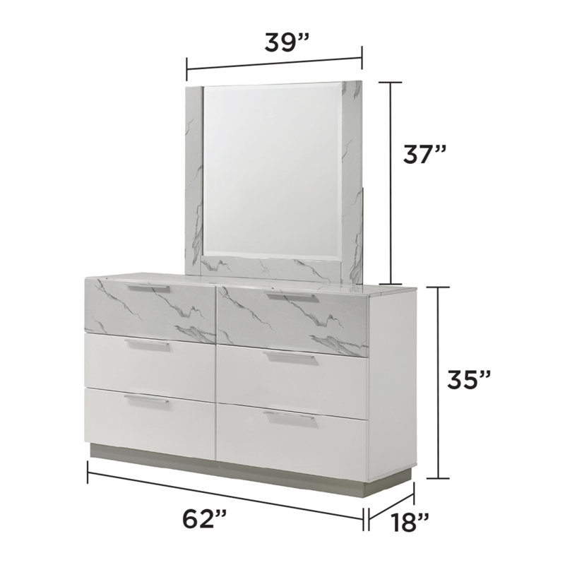 Miroir Mist White