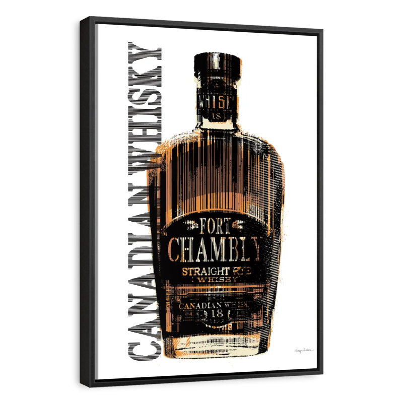 Canadian Whisky, 25" x 37", Floating Frame Black