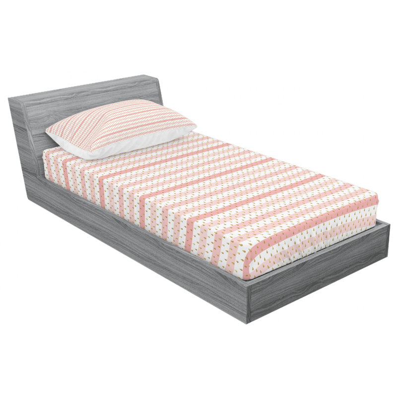 Microfiber Striped Sheet Set, Twin XL Sheet Set with Fitted Sheet, Blue Stripe