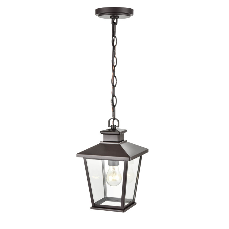 Outdoor Hanging Lantern, Powder Coat Bronze