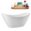 Baignoire autoportante 68 po avec drain interne 68 po Streamline-101412728