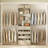 Seward 4-9Ft Closet Organizer with 4 Wooden Drawers And 4 Rods-1313031097