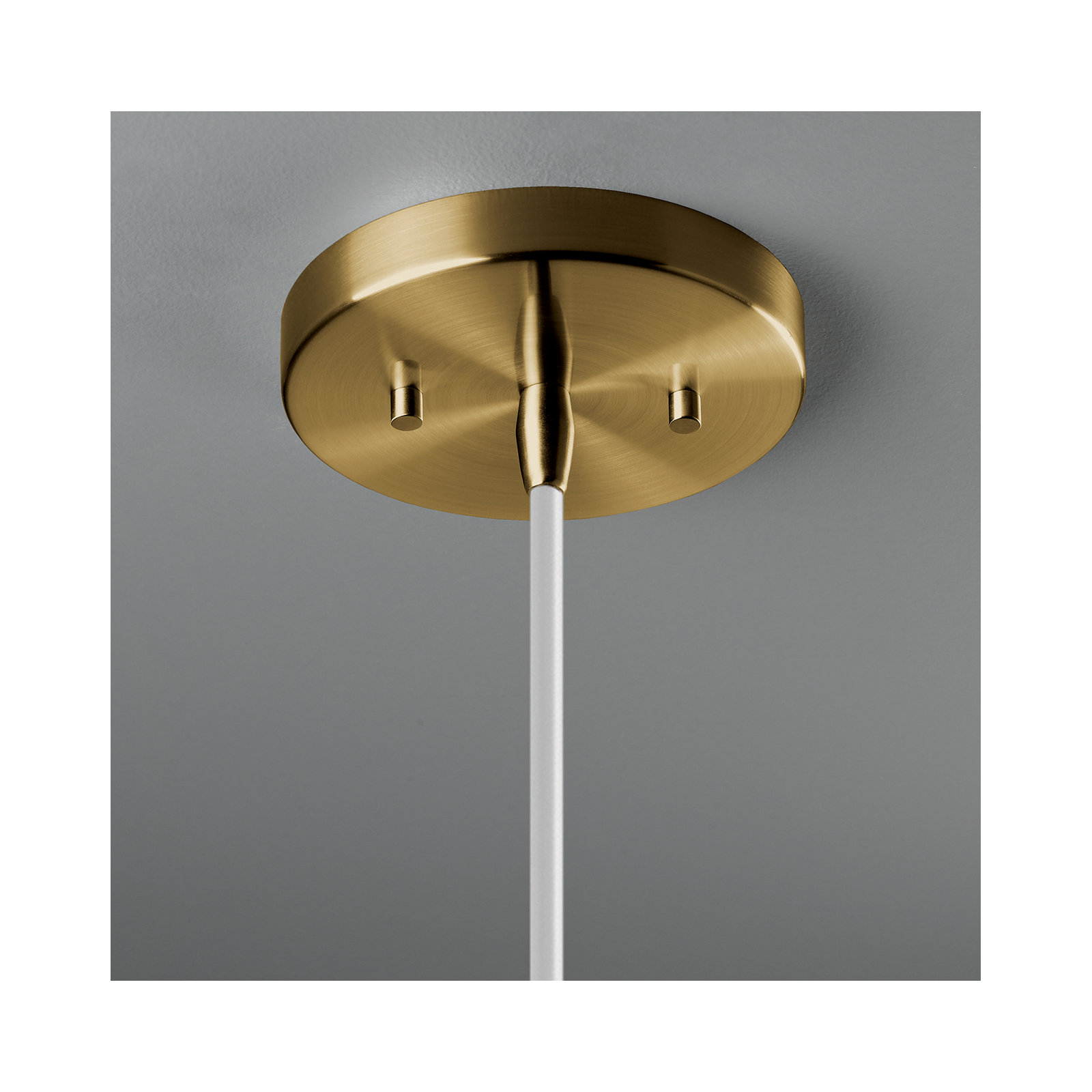 Leni Ceramic Dimmable Pendant, Gloss White/White, Antique Brass