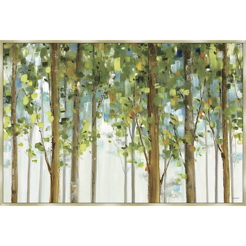 « forest study i crop », reproduction de peinture à l’acrylique sur toile encadrée