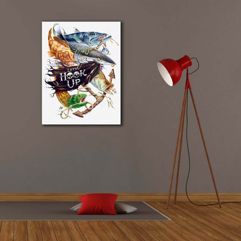 «Lets Hook Up» par James Mazzotta, art mural sur toile, 26 po x 34 po, H 34 po x l 26 po x P 1,5 po