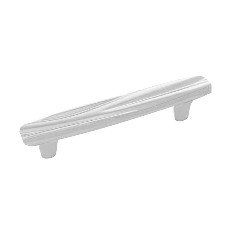 Poignée barre Caspian, 3 3/4", Nickel poli