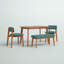 Boston 4 - Person Solid Wood Top Four Leg Dining Set-218578025
