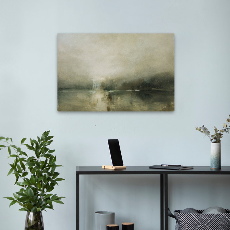 Soirée ciel noir contemporain brun crépuscule, H 24 po x l 16 po