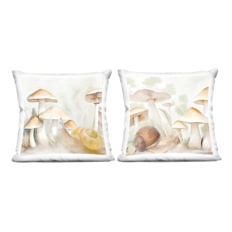 Coussin décoratif Stupell Industries par Mushroom Design par Kim Allen
