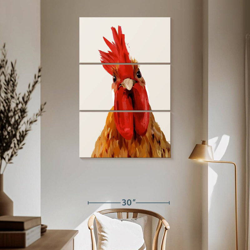 Poulet Brampt ou l'œuf, H 65 po x l 42 po