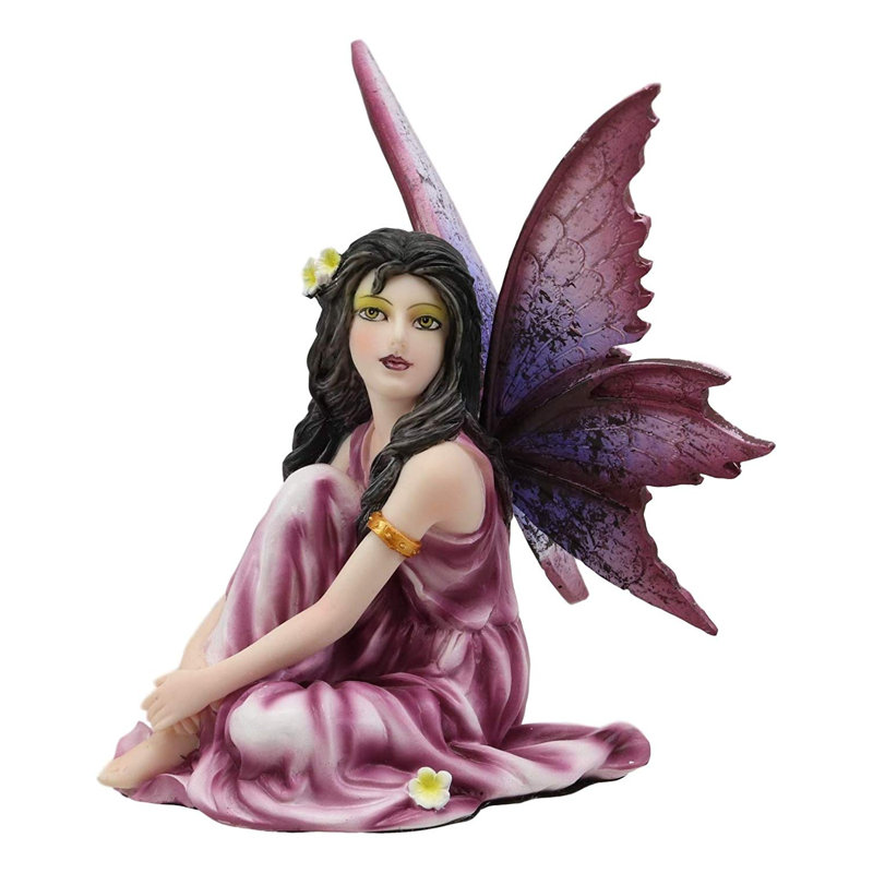 Magnifique réfléchissant de fée mauve dans le figurine de ciel Jenison