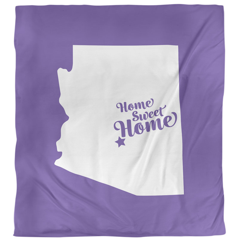 Housse de couette réversible simple rutland vermont love, Housse de couette pour grand lit, Mauve, Microfibre