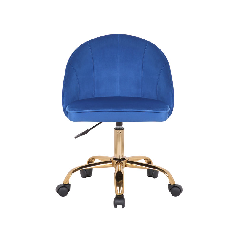 Marcellus Velvet Office Chair, Blue