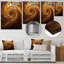 «Abstract Mocha Memories Spiral», art mural abstrait en spirale en métal-99557082