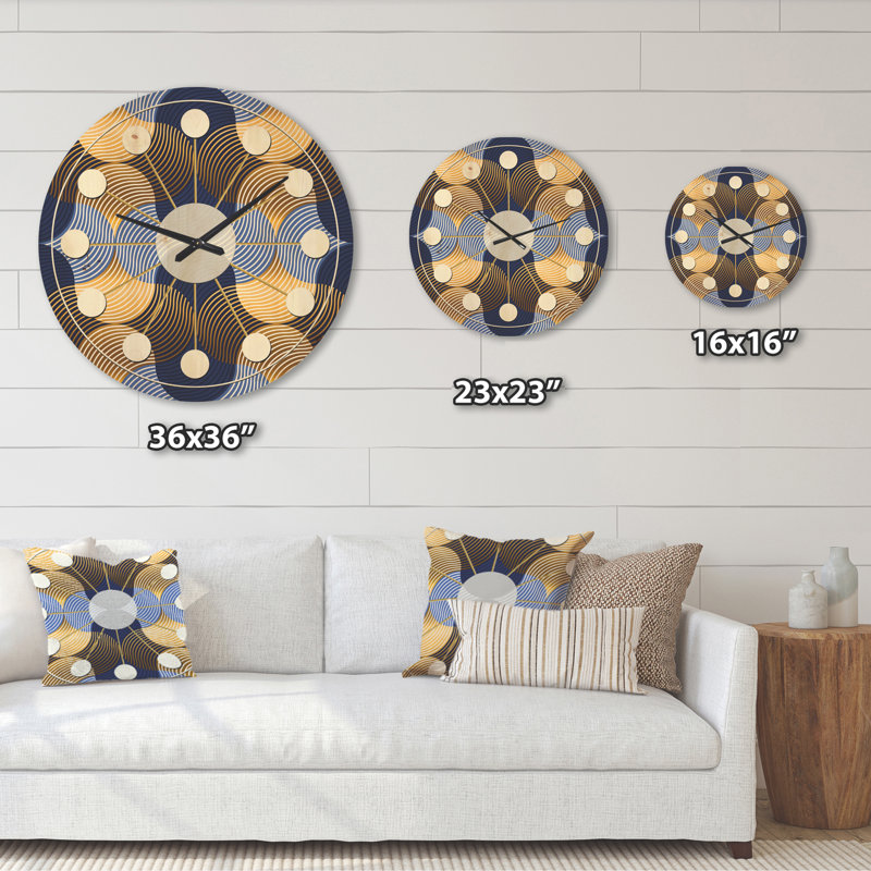 Horloge murale rétro Mid-Century, Grand