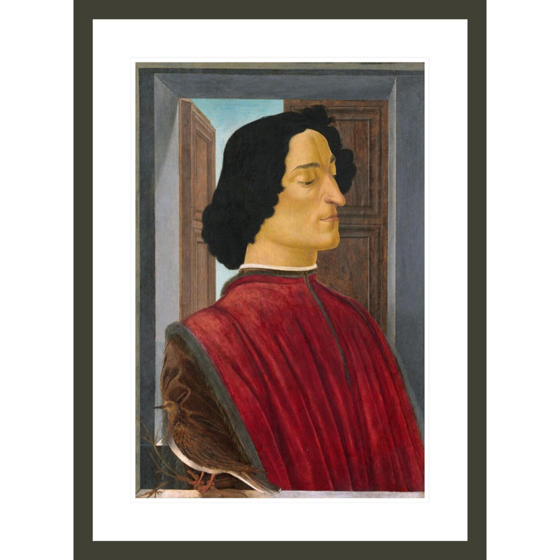 «Giuliano de 'Medici» par Sandro Botticelli, impression giclée encadrée, H 29,5 po x l 21,76 po