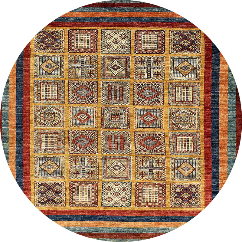 Abstract Indoor Rug, Round 4'