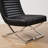 Magdala 26.38"W Modern Tufted Genuine Leather Upholstered Accent Lounge Chair with Stainless Steel Frame-29137021