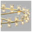 Lustre de roue de chariot en or 48 pouces avec abat-jour en cristal - Luminaire de salle à manger de style campagne moderne