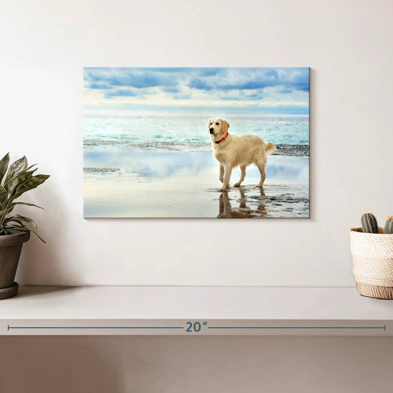 Brampt Seafront Golden Retriever, 8" H x 12" W
