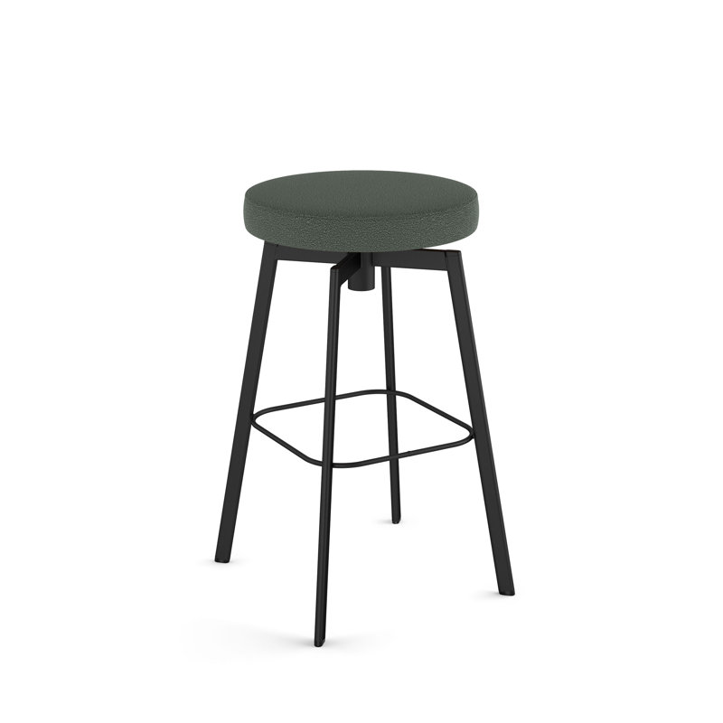 Tabouret de bar et de comptoir pivotant, Polyester - bleu / vert, Tabouret de bar (siège d'une hauteur de 30,75 po)