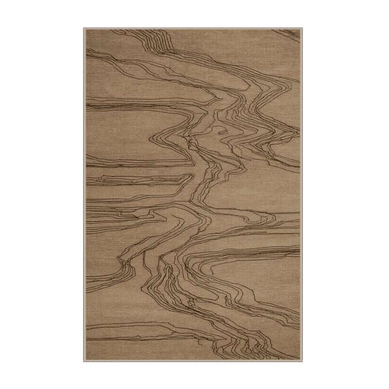 Machine Washable Turkish Beige Area Rug, Rectangle 2' x 3'