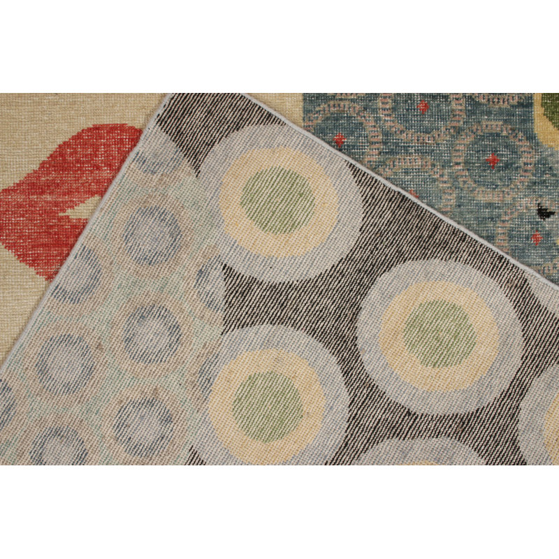 Distressed Homage Hand Knotted Wool Animal Print Area Rug, Rectangle 10' x 14'