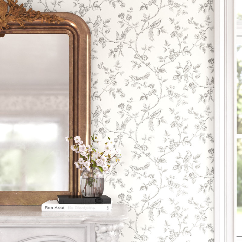Zeno 33' L x 20.5" W Wallpaper Roll, White