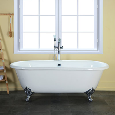 Columbus 60'' x 30.12'' Soaking Cast Iron Bathtub