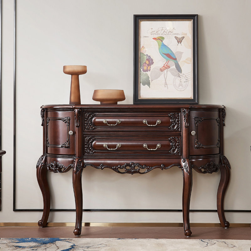 American-style solid wood console table