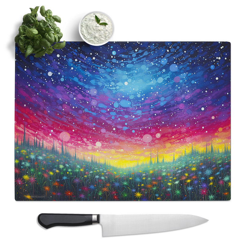 Galaxy Colour Field  Glass Chopping Board