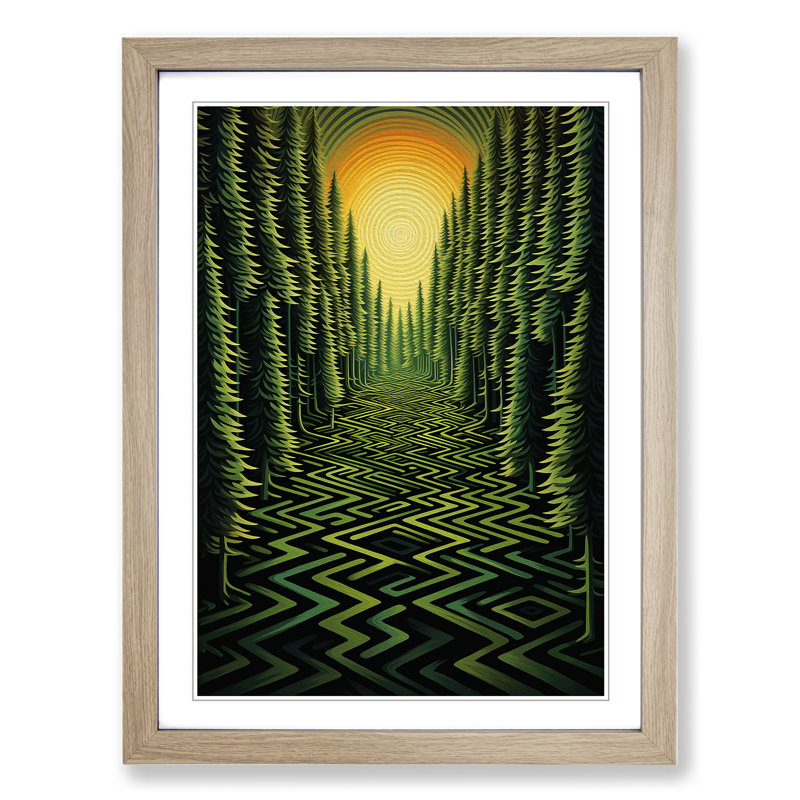 Forest Op No.3 - Framed Print, Oak Framed, 46cm H x 34cm W
