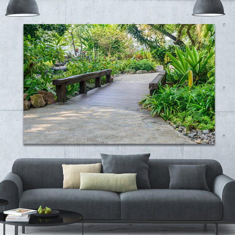" Stone Pathway Into Garden ", 12" H x 20" W x 1" D