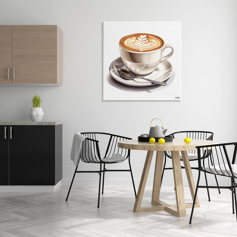 «Espresso Latte» par Rb, art mural sur toile, H 36 po x l 36 po