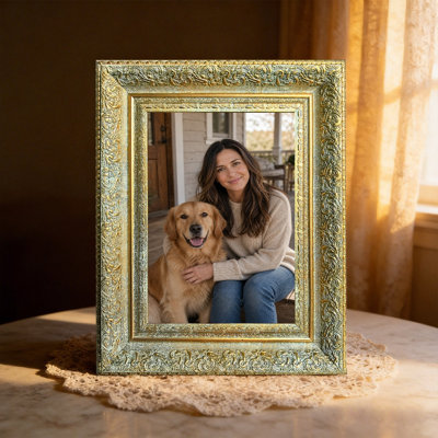 5" x 7" Antique Gold 1PC Landscape Picture Frame for Anniversary Photo Display
