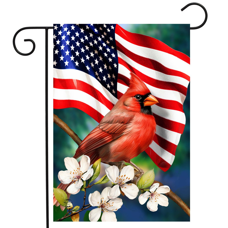 Drapeau de jardin cardinal américain
