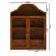 Armoire murale rétro en bois massif vieilli rustique avec plateau ondulé élégant, pour la salle à manger, la cuisine, le salon et la salle de bain, brun