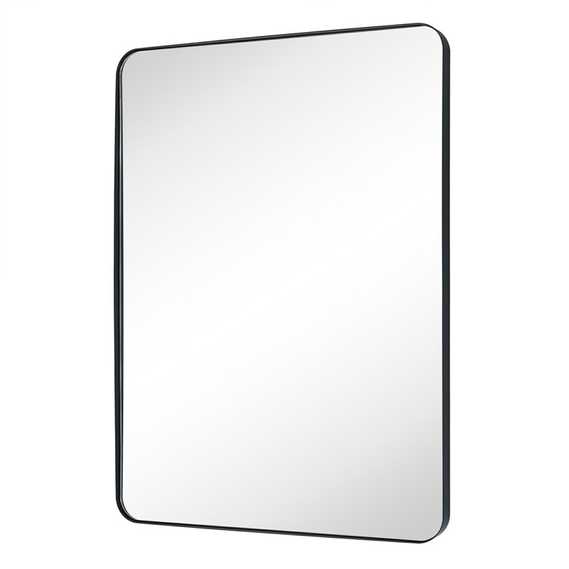 Javeion Stainless Steel Rectangle Mirror, Black, 40" x 30"