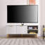 Modern TV Stand Cabinet with Ribbed Fluted Doors with legs for up to 60" TV's-1074700253
