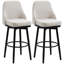 Ensemble de 2 tabourets de bar modernes pivotants à 360 degrés avec pieds et repose-pieds en acier pour un confort et un style modernes