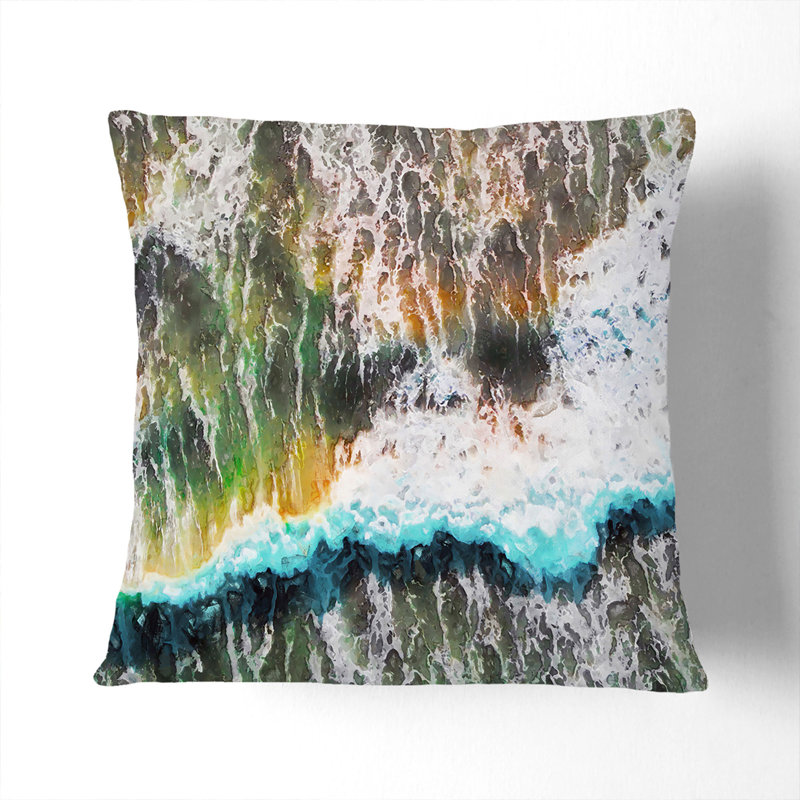 Square Throw Cushion, 55cm H x 55cm W x 20cm D, Stone